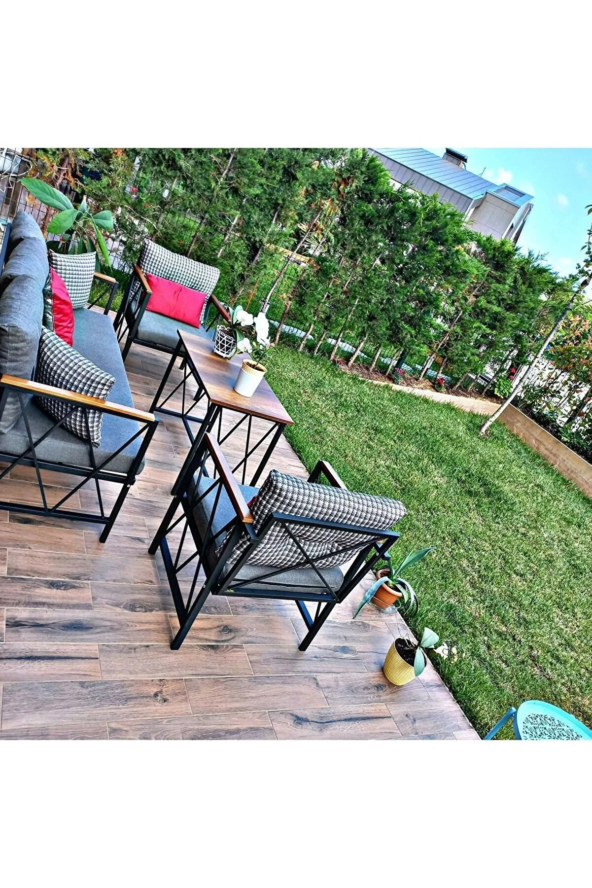 Balkon, Bahçe, Cafe, Ofis Ve Her Yerde Kullanabileceğiniz 3+1+1 Takım 2
