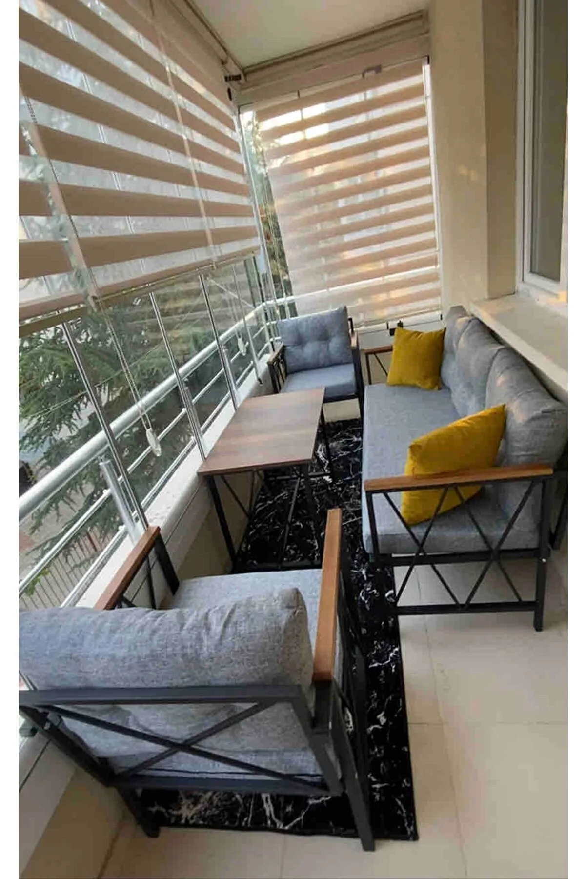 Balkon, Cafe, Bahçe, Cafe Oturma Grubu 3+1+1