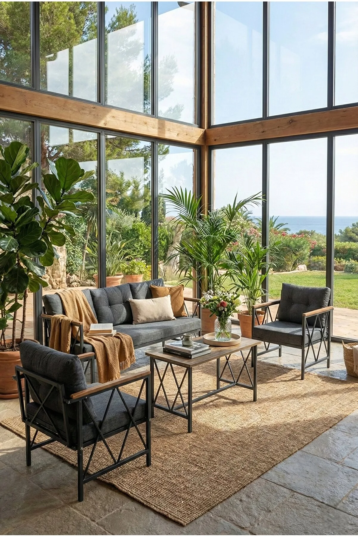 3+1+1 Balkon, Bahçe, Cafe Mobilyası